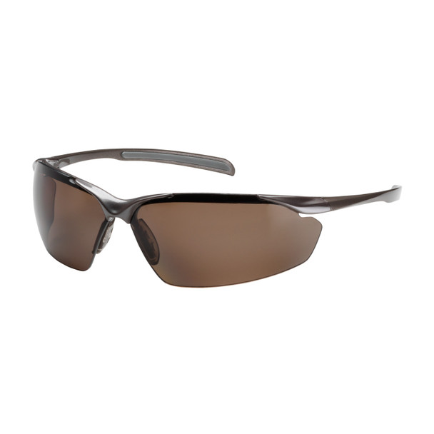 Bronze OS Commander, Pol Brown Lens, AS, Gloss Bronze Frm, Rubber Pads , CSA Bouton Semi-Rimless Frame 1 Pair