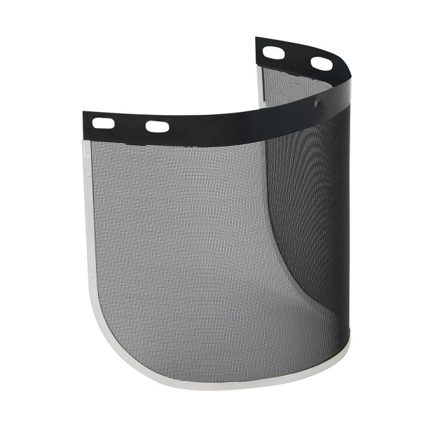 Black OS Steel Wire Mesh Safety Visor, ANSI Z87, Aluminum Binding, 8" x 15.5" Face Shields and Headgear