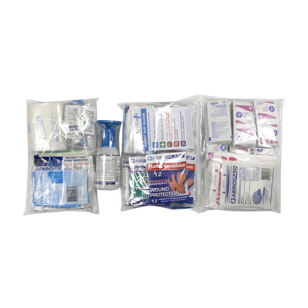 Clear KIT FIRST AID KIT, 50 PERSON, CLASS B, ANSI 2015, REPLACEMENT PACK  ANSI Compliant