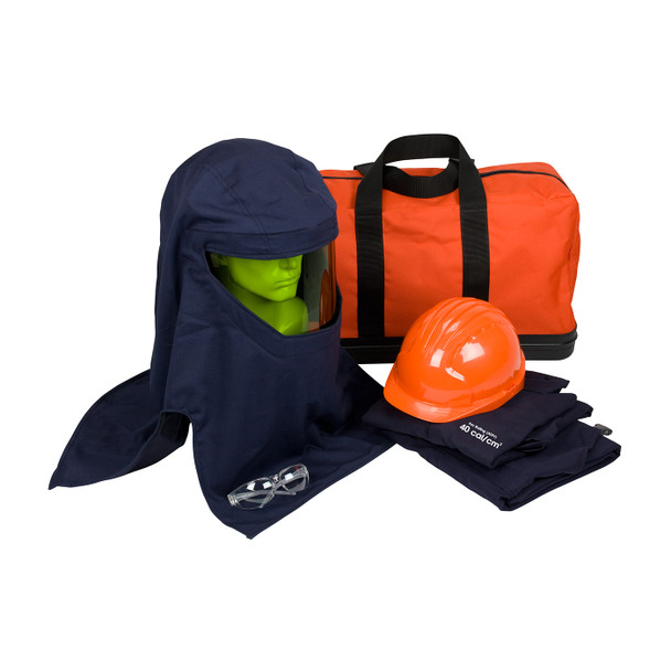 Navy 2XL 40 Cal Ultralite Kit, Jacket/Pant, Vent. hood, Safety Glasses, & Bag HRC 4 Kits