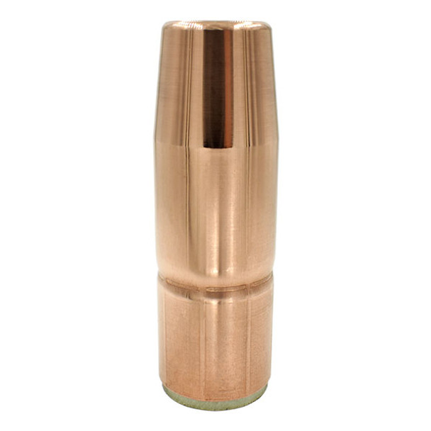 5/8" (15.9mm) Copper Tapered Standard Duty PowerBall/Tregaskiss Slip-on Nozzle w/Recessed Tip - 10/pk