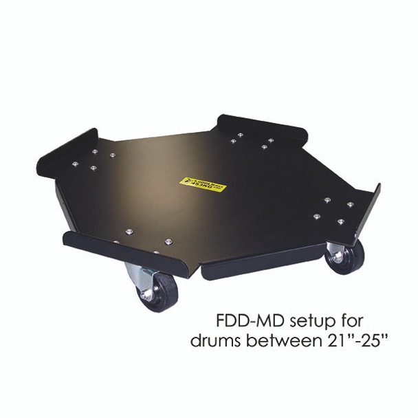 Multi-Dolly for up to 25" Drums with all swivel casters.