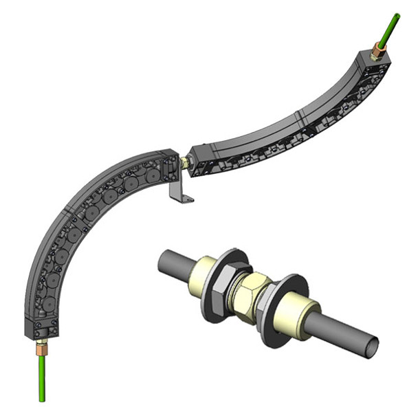 Wire Guide Module union adapter with 1/2" NPS threads