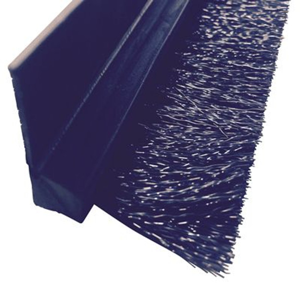 Flexible Strip Brush, 90° Profile, Double Row, 1" Trim, .008 Nylon, 72" Long