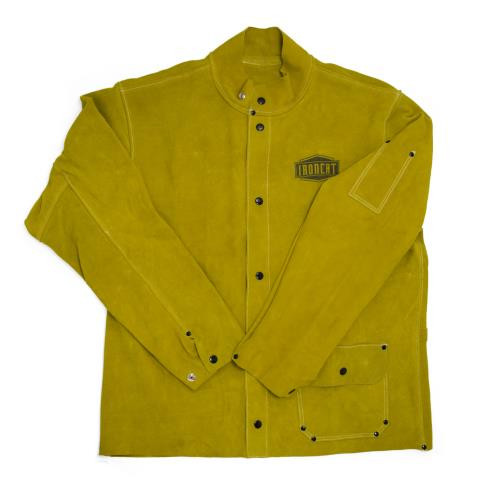 Leather jacket, anodized snaps and rivets, soapstone pockets