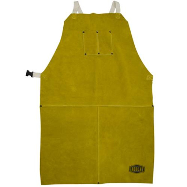 Leather apron, anodized snaps and rivets, Kevlar sewn,  chest pockets, cotton straps