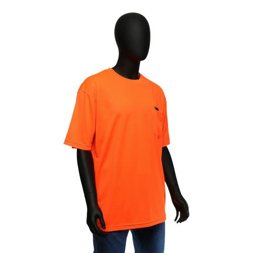 HI-VIS ORANGE ECONOMY SHORT SLEEVE SHIRT- NON-ANSI