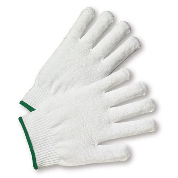 13 gauge Nylon Glove - Large (men's) - Green Trim