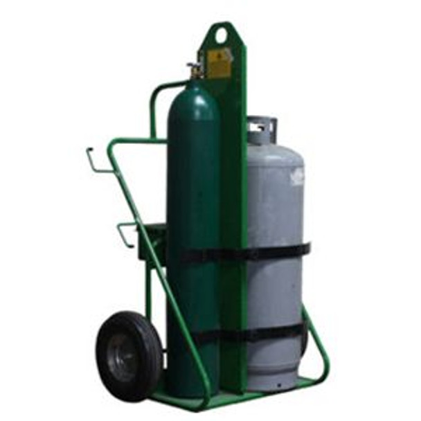 Industrial Oxygen and Acetylene Cart, Pneumatic Tires, Perma Clamps, Firewall