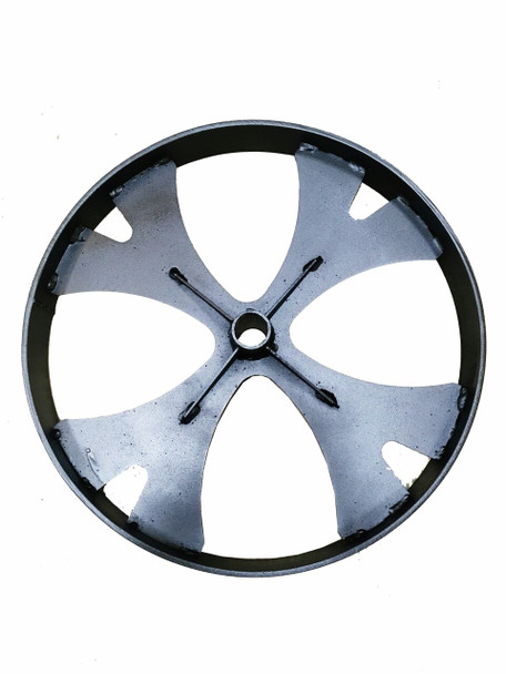 20" Steel Wheel, 6 Steel Pokes, 3/4" Plain Bearing, 200lb Load capacity