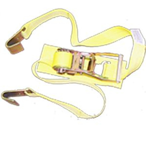 4" Fixed Length Strap, Overall Length 9'', Hook:Flat