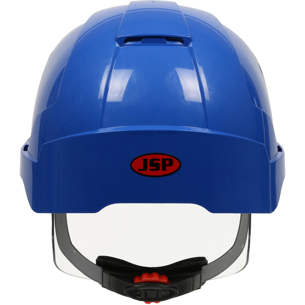 JSP Evo VistaShield,  Shaded Front, Vented Class C, Blue, - - Size OS, Blue  - ANSI Type I Helmets 280-EVSV-50B