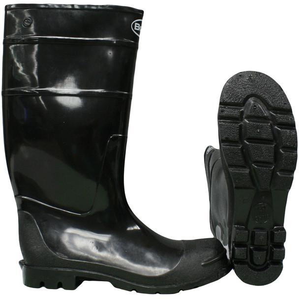 BOSS ECONOMY PVC KNEE BOOT STEEL TOE - Size 9, Black 1 Pair - Rain Boots