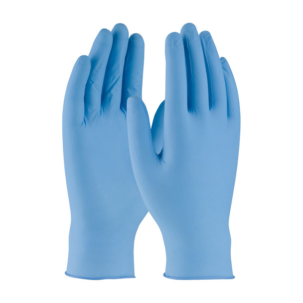 9" PF Industrial Blue Nitrile Glove MD,QRP - Size M, Blue 1 Case - CE Single Use Gloves