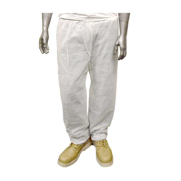 West Chester SBP Pant, Elastic Waist, Standard Weight, White, 5XL - Disposable Coverall 5XL White - 1 Case