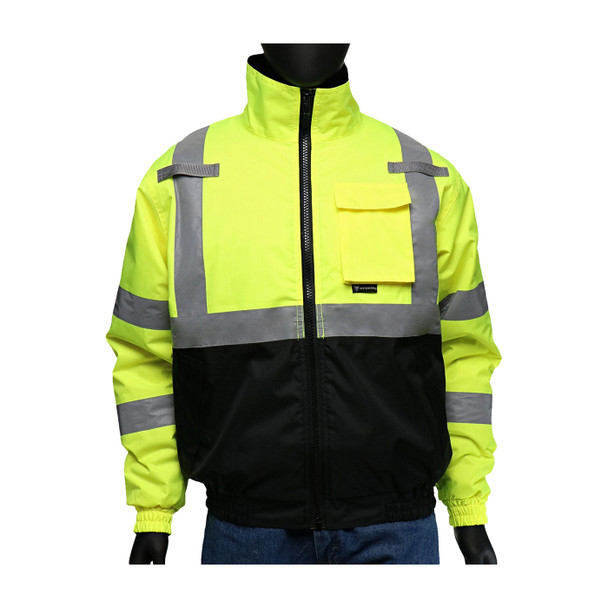 Color Block Bomber Jacket (Class 3) - Hi-Visibility Jacket S Hi-Vis Yellow