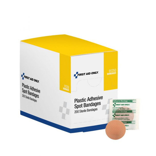 Plastic Spot Adhesive Bandages, 200/Box