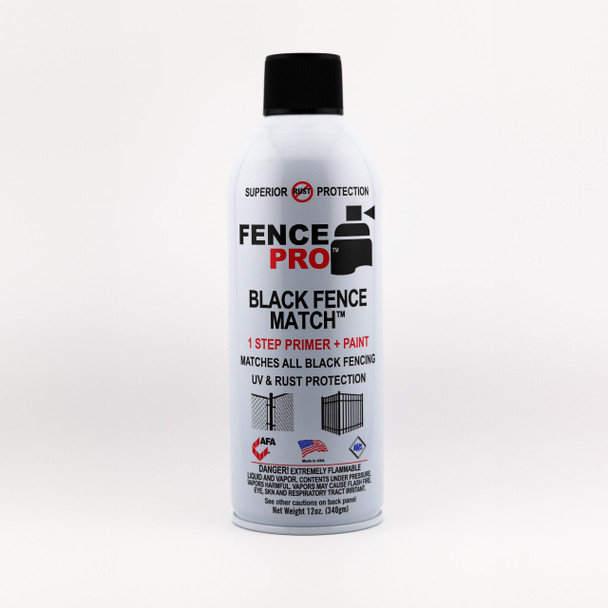 Black Fence Match Spray Enamel - Fast Drying, UV Protection BFM-100
