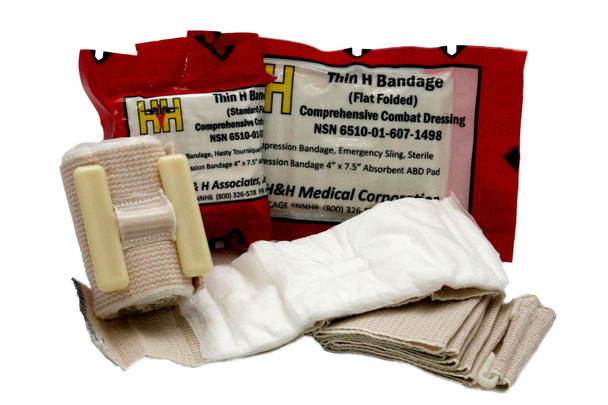 Thin H-Bandage, Flat Fold - 4" x 7.5"