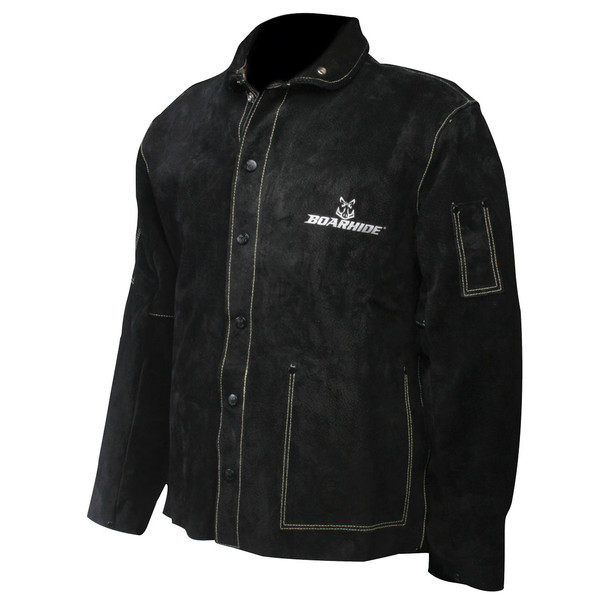 Coat, 30", Welders, Black Boarhide, Small - Size S, Black, FR Clothing-Welding, 1 Unit