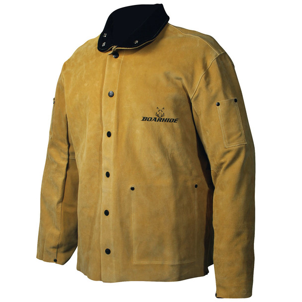 Coat, 30", Welders, Gold Boarhide, 5X-Large - Size 5XL, Gold, FR Clothing-Welding, 1 Unit