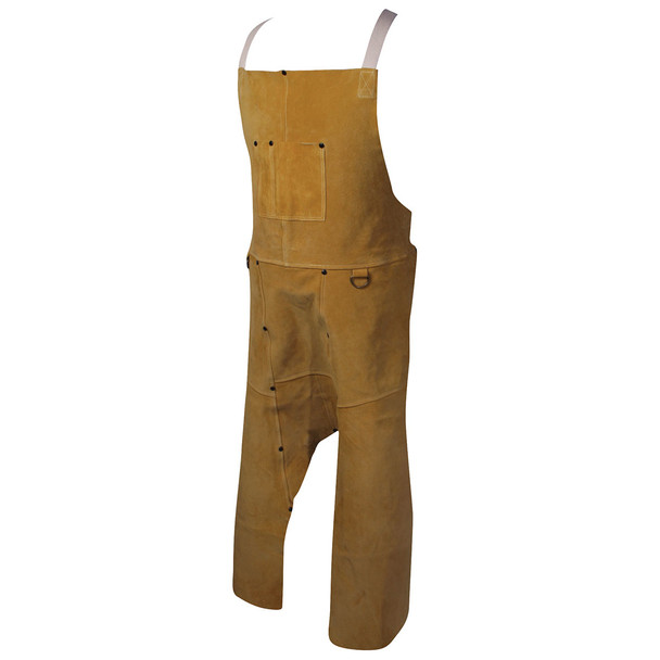 Apron, Boarhide, Split Leg Bib Style, 48 - Size 48, Brown, FR Clothing-Welding, 1 Unit