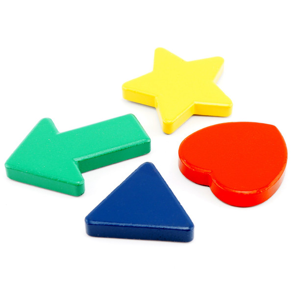 Colorful Ceramic Magnet Shapes (4pk) - Arrow¸ Heart¸ Star¸ Triangle