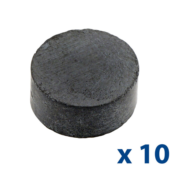 Ceramic Disc Magnets (10pk) - 0.5'' Dia. x 0.187'' Thk.¸ 1.41 lbs. pull