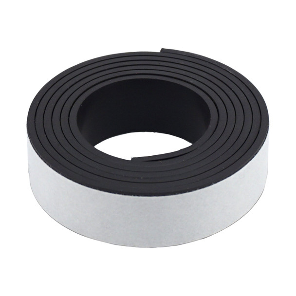 Flexible Magnetic Strip with Adhesive - 30'' L x 0.5'' W x 0.06'' Thk.