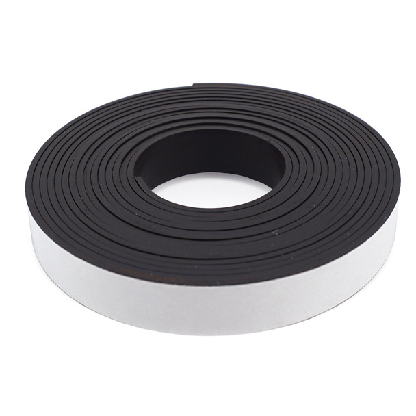 Flexible Magnetic Strip with Adhesive - 10' L x 0.5'' W x 0.06'' Thk.