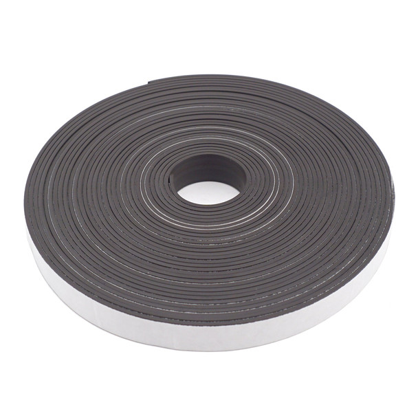 Flexible Magnetic Strip with Adhesive - 25' L x 0.5'' W x 0.06'' Thk.