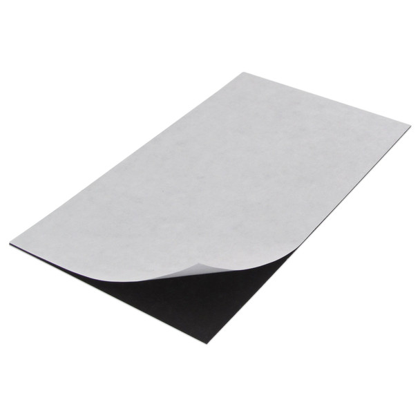 Flexible Magnetic Sheet with Adhesive - 0.020'' Thk. x 5.0'' W x 8.0'' L Indoor/Outdoor