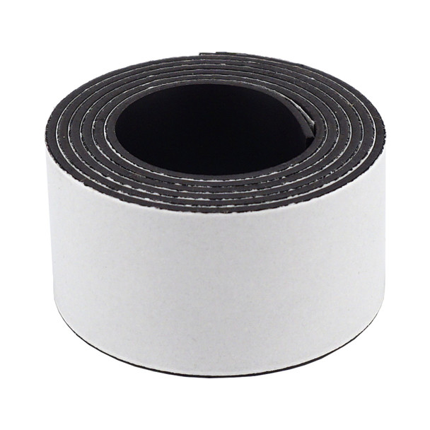 Flexible Magnetic Strip with Adhesive - 30'' L x 1'' W x 0.06'' Thk.