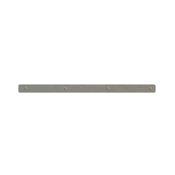 Magnetic Bulletin Bar - Brushed Steel - With adhesive and 4 neodymium magnets¸ 14'' L X 0.75'' W X 0.03'' Thk.