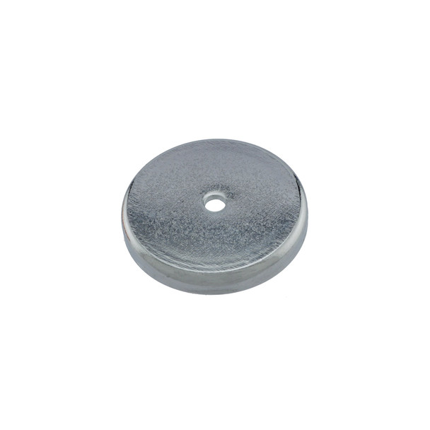 Neodymium Round Base Magnet - 1.21'' Dia. x 0.18'' Thk. w/0.138'' Dia. hole¸ 22 lbs. pull