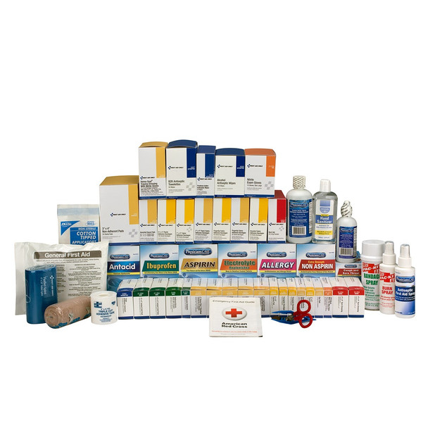200 Person, 5 Shelf Class B+, First Aid Refill, with Medications