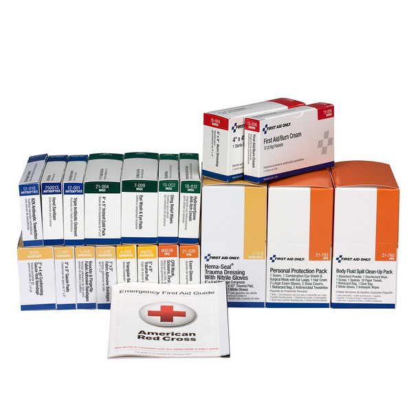 36 Unit ANSI A+ First Aid Kit with BBP, Blood borne Pathogens Refill