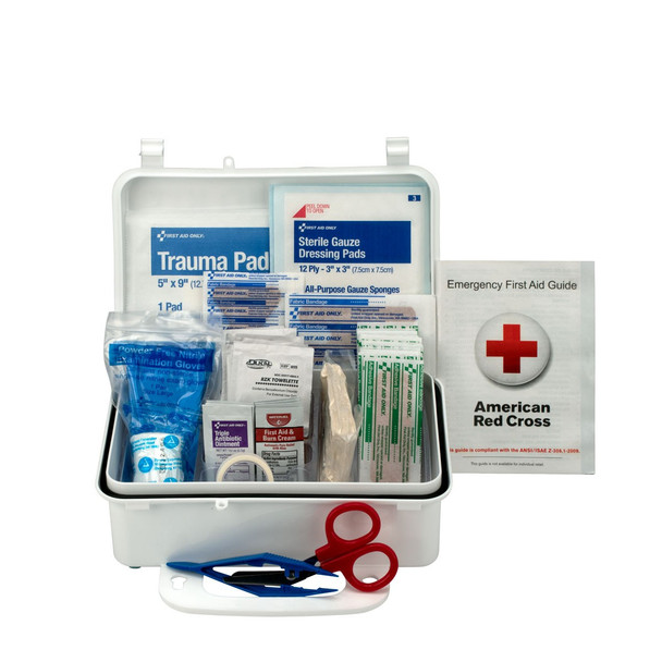 10 Person First Aid Kit, Weatherproof Plastic Case