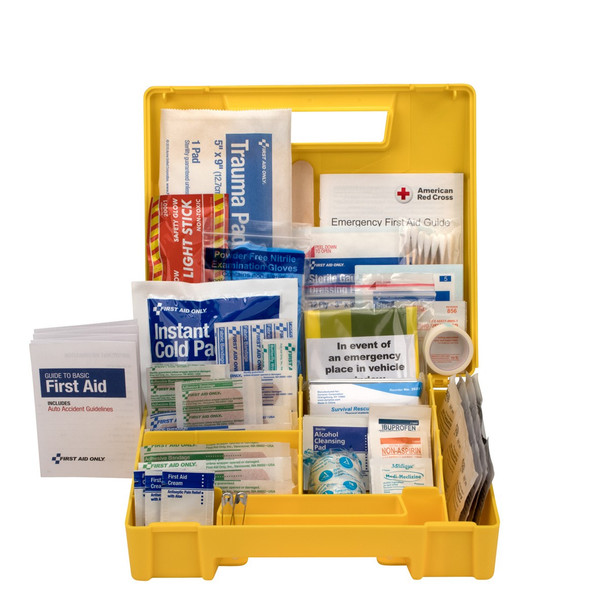 Vehicle First Aid Kit, 138 Piece, Plastic Case