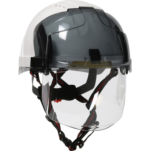 Jsp Evo Vistasheild Ascend,Short Brim,Non-Vented ANSI Type I Helmets - OS White-Smoke EA