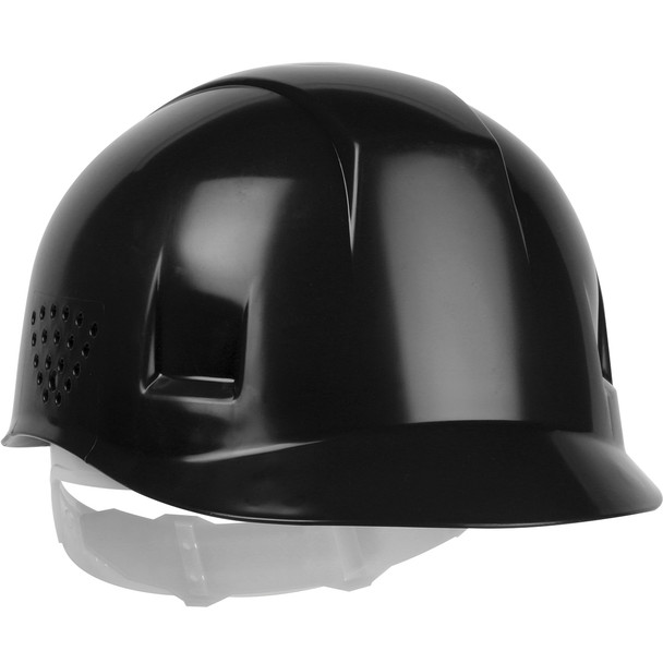 Bump Cap,Ventilated,4-Pt Pin-Lock Suspension Hard Plastic Bump Caps - OS Black EA