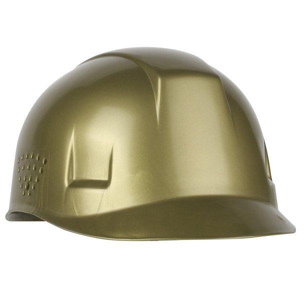 Bump Cap,Ventilated,4-Pt Pin-Lock Suspension, Gold Hard Plastic Bump Caps - OS Gold EA