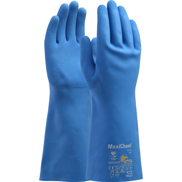 Latex Coated Glove W/Tritech Liner Non-Slip Grips On Palm & Fingers Coated Supported Gloves - XL Blue DZ