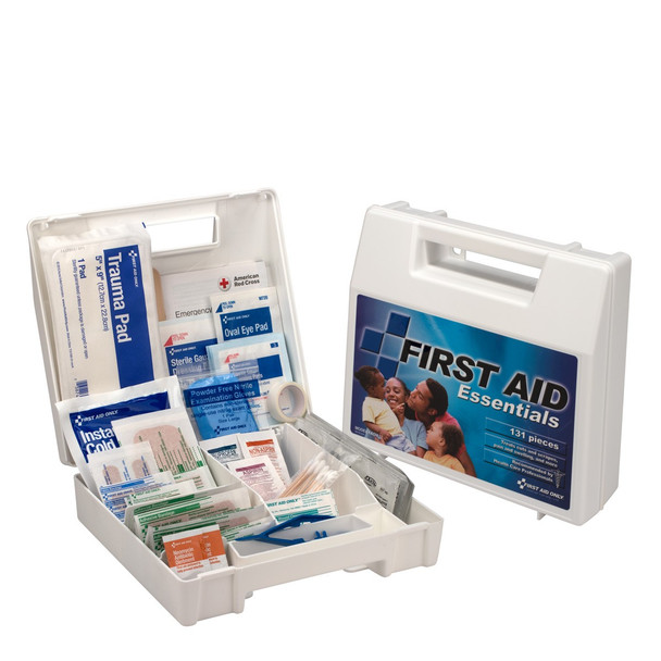 First Aid Kit, 130 Piece, Plastic Case