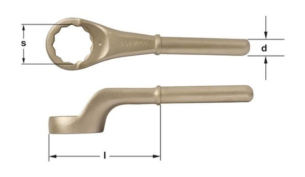 Wrench, Box for Extension Metric 1-5/8"