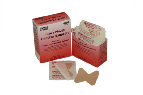 Heavy Woven Fingertip Bandages, 50 Per Box