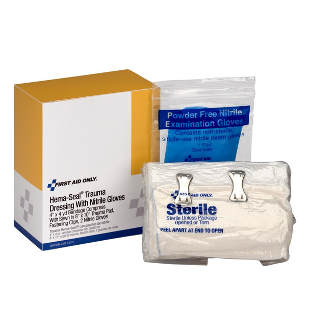 Hema-Seal Trauma Dressing with Nitrile Exam Gloves