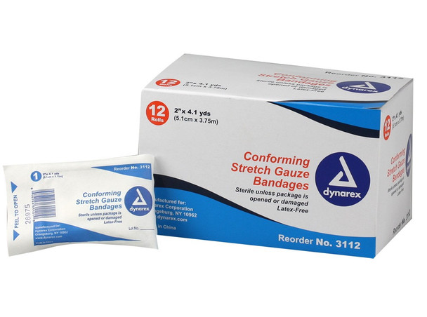 2" Conforming Gauze Sterile, 12 per Box