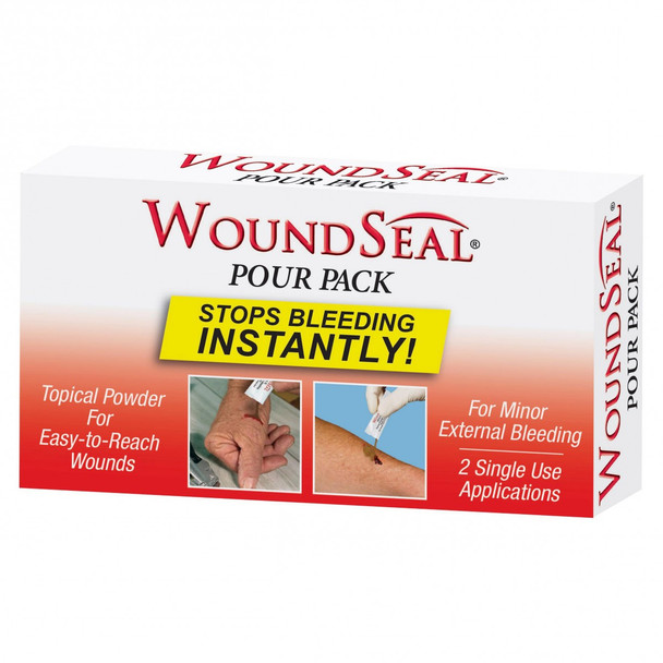 Wound Seal Blood Clot Powder, Pour Packs, Box of 2