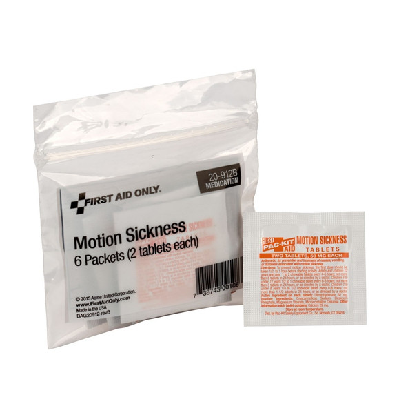 PhysiciansCare Motion Sickness (Dimenhydrinate), 60 Bags per Case